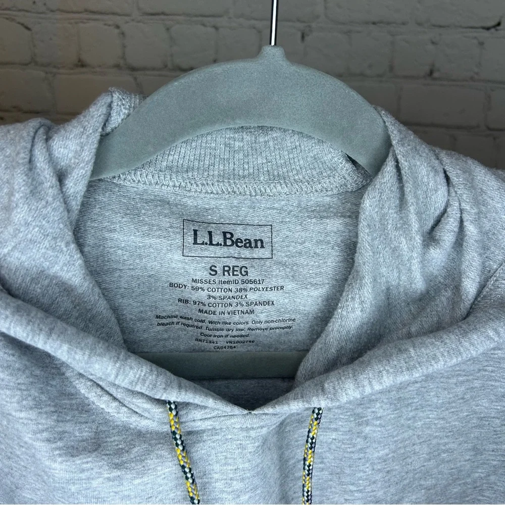 L.L. Bean Cozy Camp Hoodie Heather Gray Size Small - Picture 7 of 7